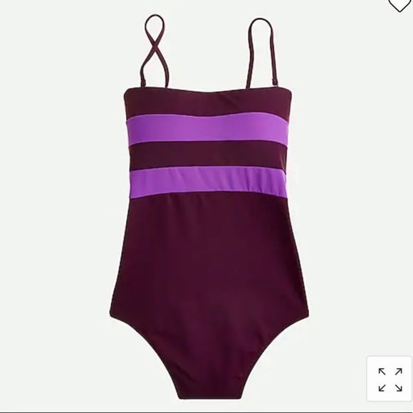 J. Crew Colorblock bandeau one-piece, Size 6 - Picture 1 of 1